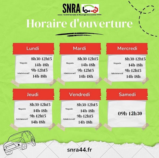 Aperçu des activités de la casse automobile SNRA située à CARQUEFOU (44470)